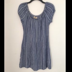 Hollister Striped off the shoulder dress